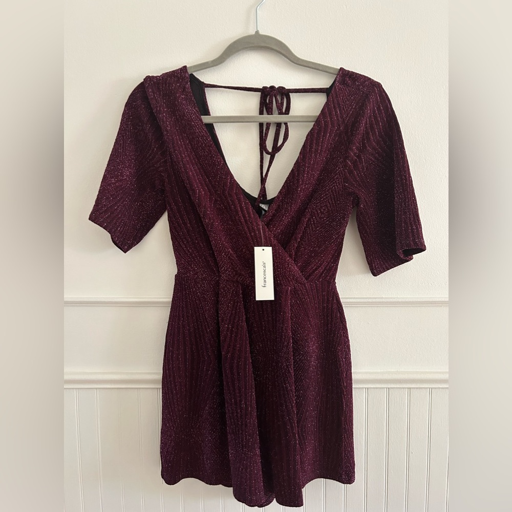 Francesca’s sparkly purple romper